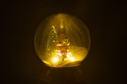 Snow Globe Santa Tree LED Resin