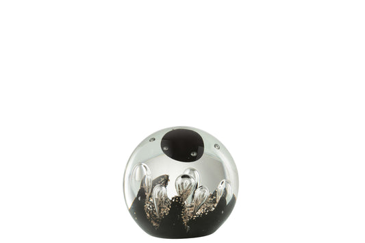 Paperweight Magic Glass Gold/Black Small