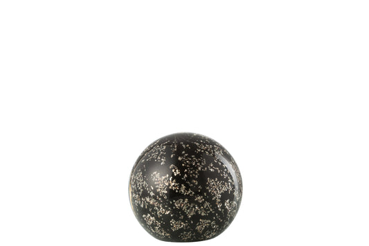 Paperweight Stardust Glass Gold/Black Small