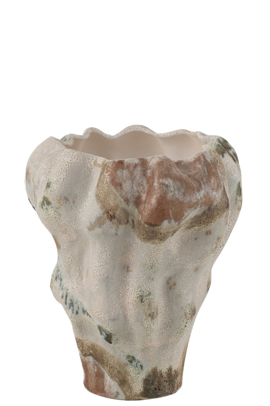 Vase Moon Texture Anemone Clay Mixed