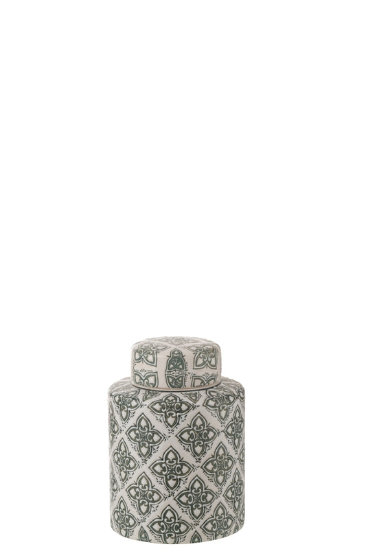 Jar Decorative Kousa Porcelain Blue/White Small