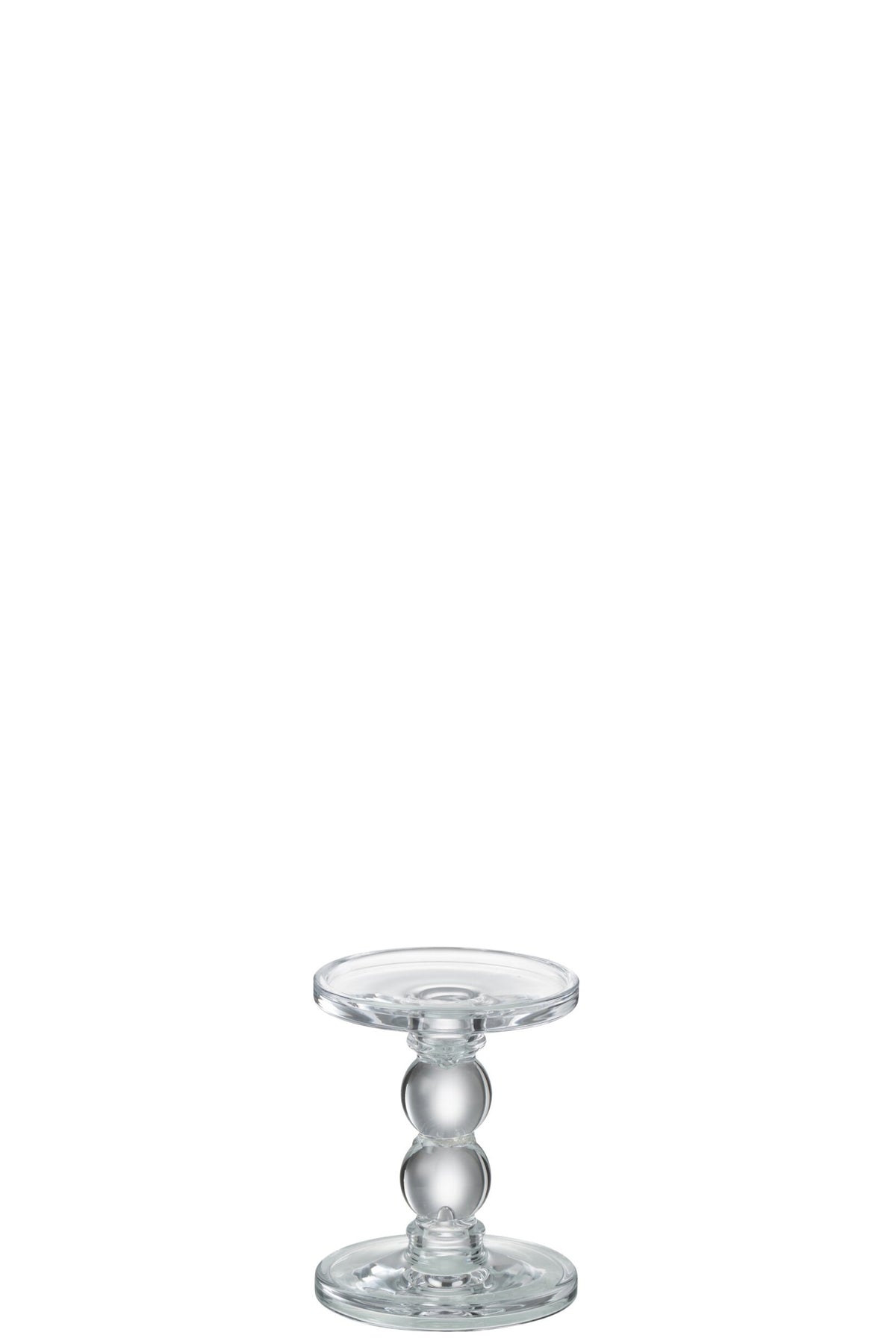 Kaarshouder Druppels Glas Transparant Small