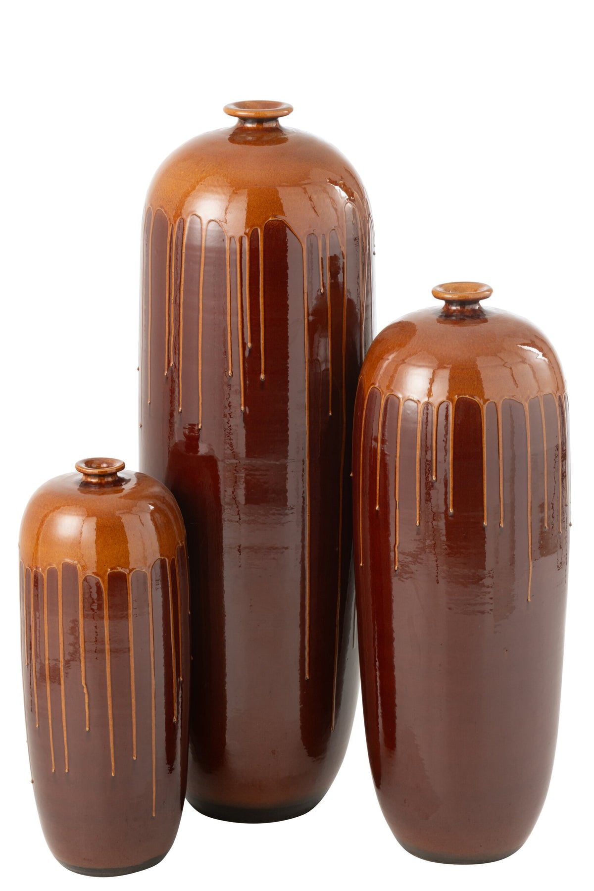 Flowerpot Lee Terra Shiny Brown/Orange