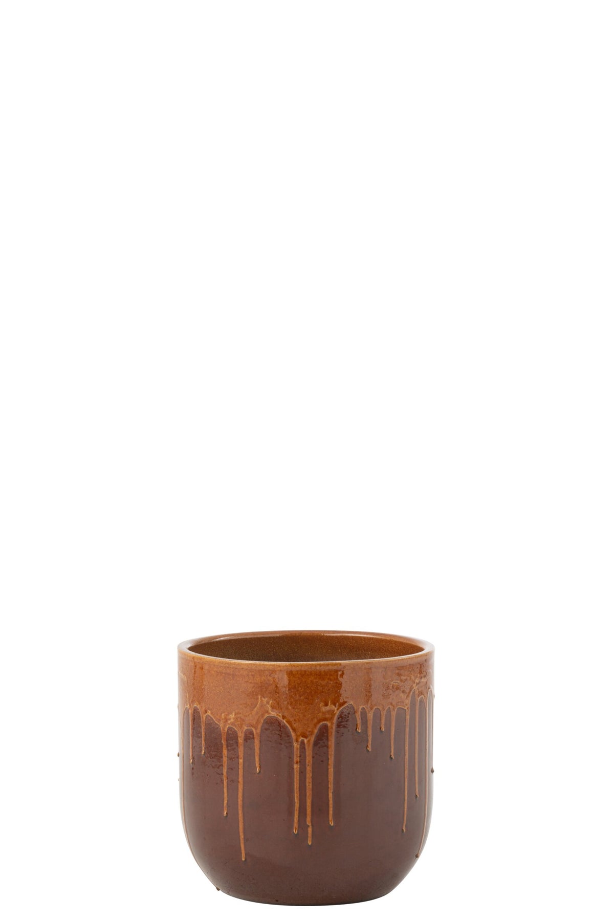 Flowerpot Lee Terra Shiny Brown/Orange