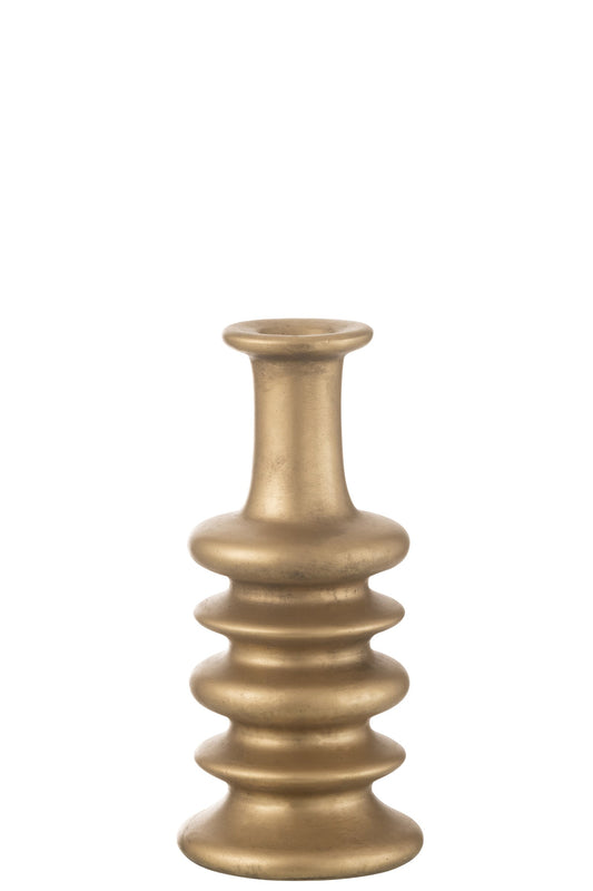 Vase Nebu Wide Ceramic Gold
