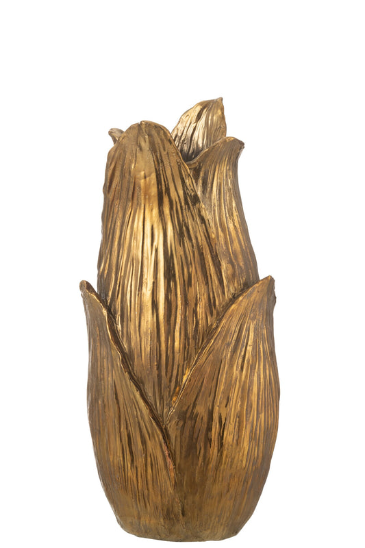 Vase Nebu Petals Poly Gold Small