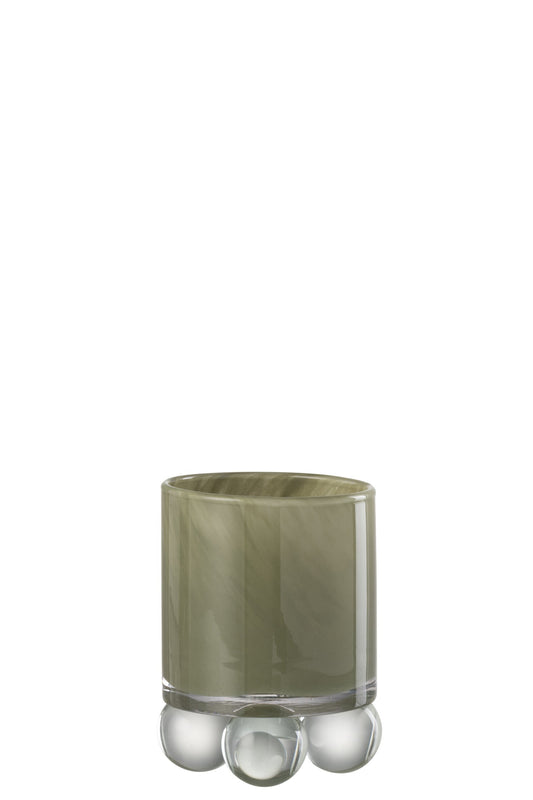 Theelicht On Balls Glas Groen