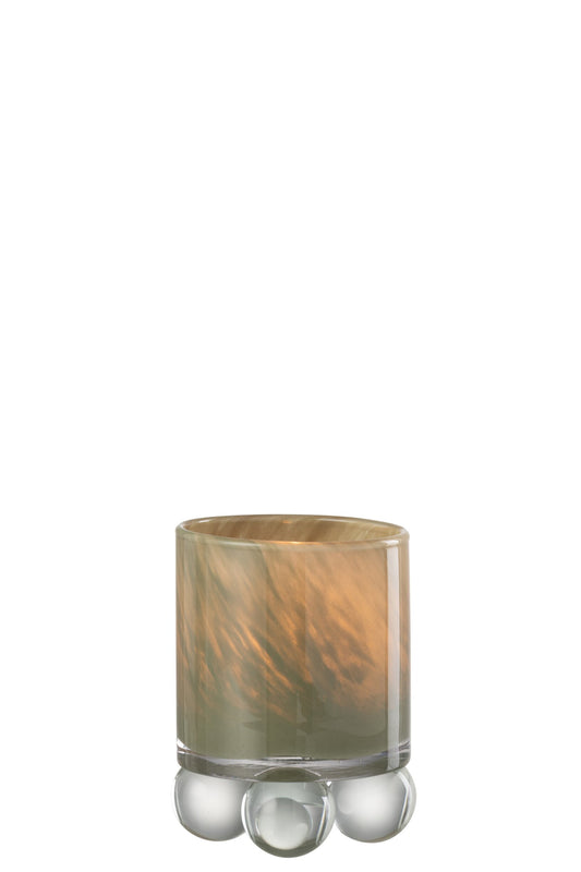 Theelicht On Balls Glas Groen