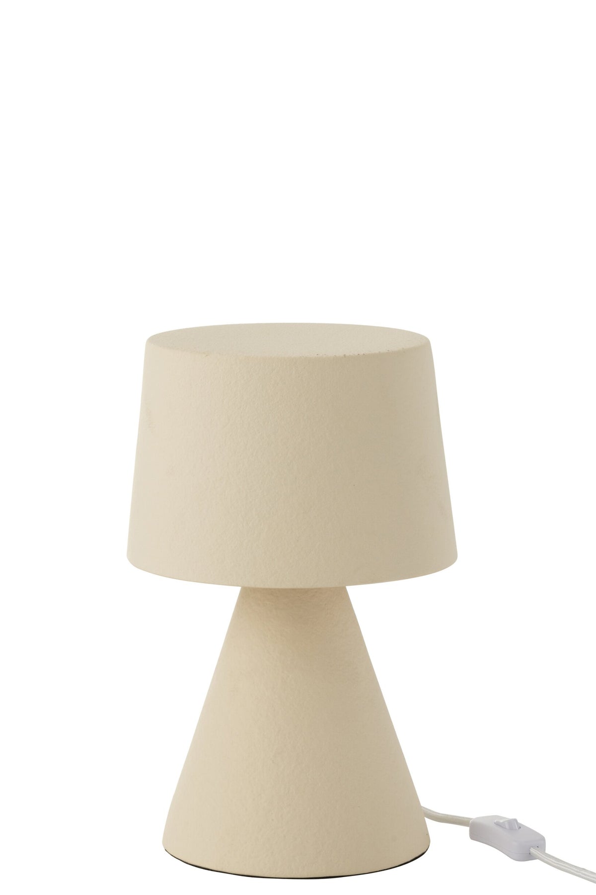 Small table lamp, beige stoneware shade