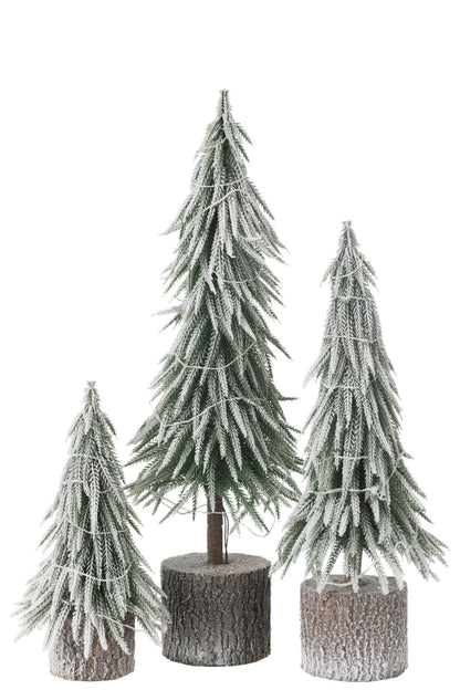 Xmas Tree A +Led Artificial Snow Green Large