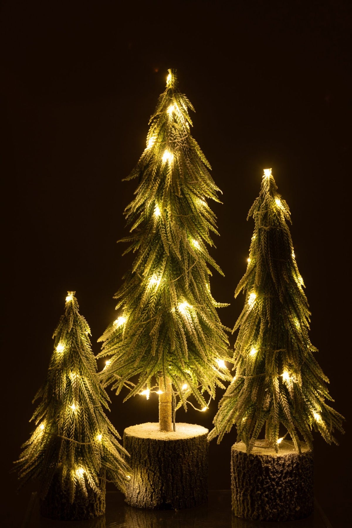Xmas Tree A +Led Artificial Snow Green Large