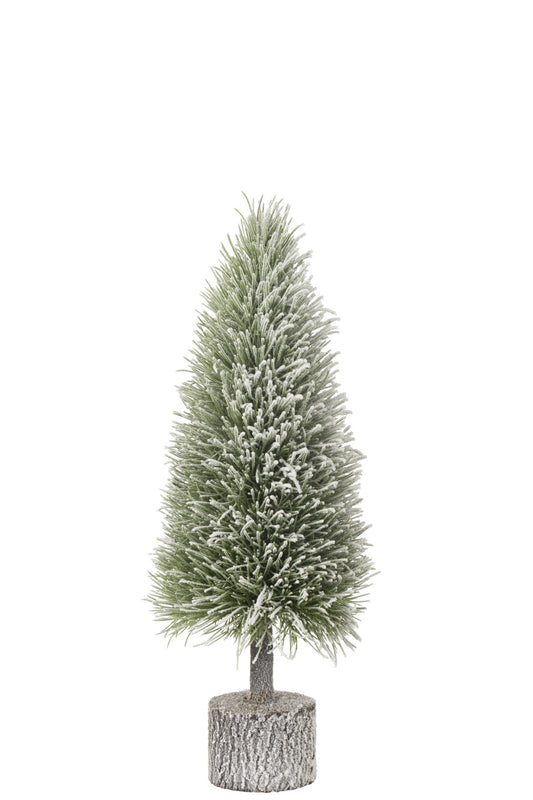 Xmas Tree B+Led Artificial Snow Green Midum