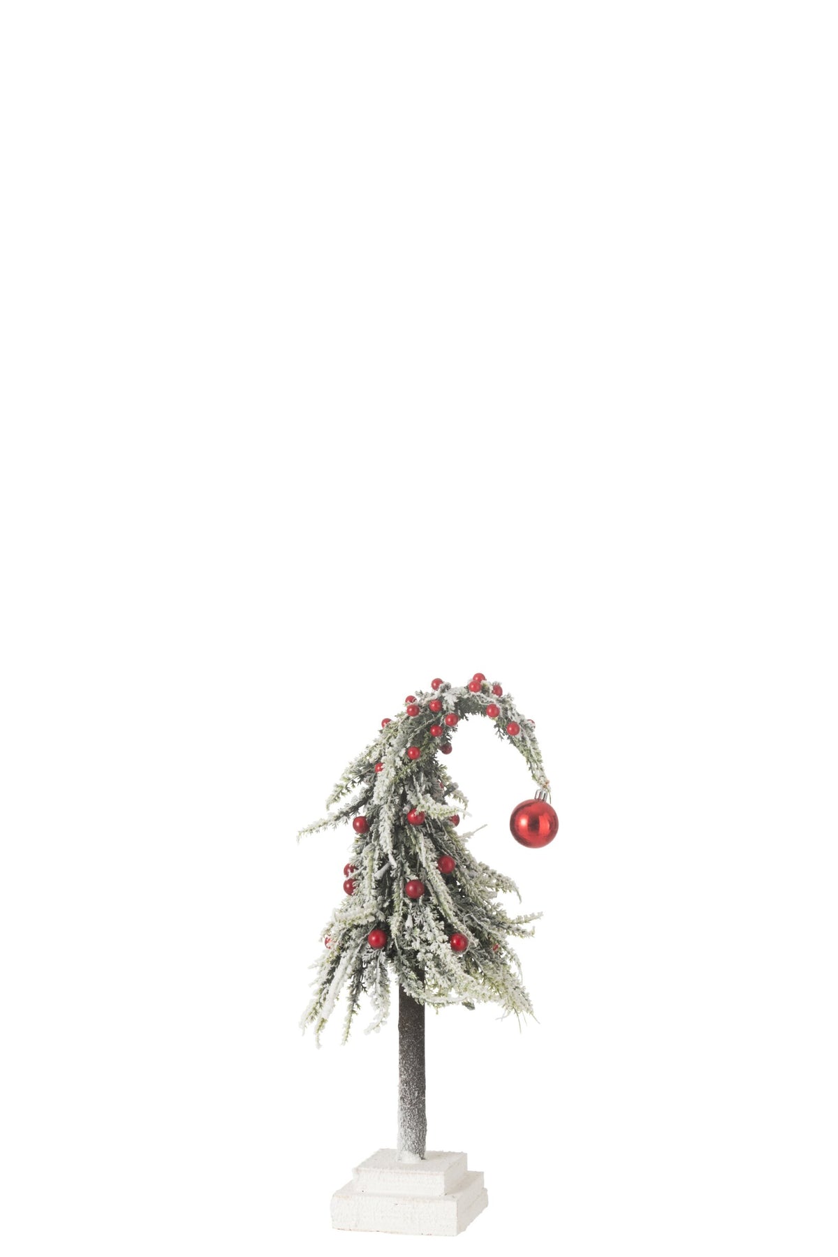 Xmas Tree Hat+Led Artificial Snow Green/Red Small