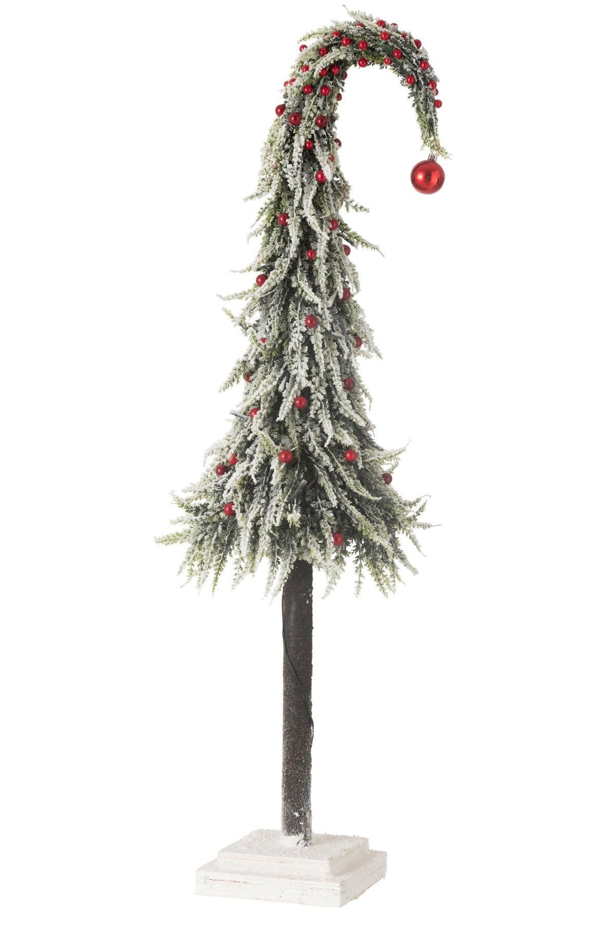 Xmas Tree Hat+Led Artificial Snow Green/Red Large