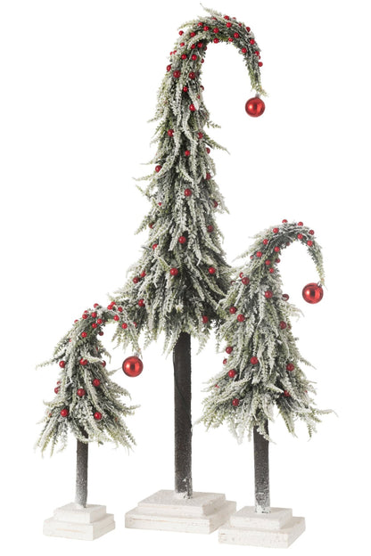 Xmas Tree Hat+Led Artificial Snow Green/Red Large