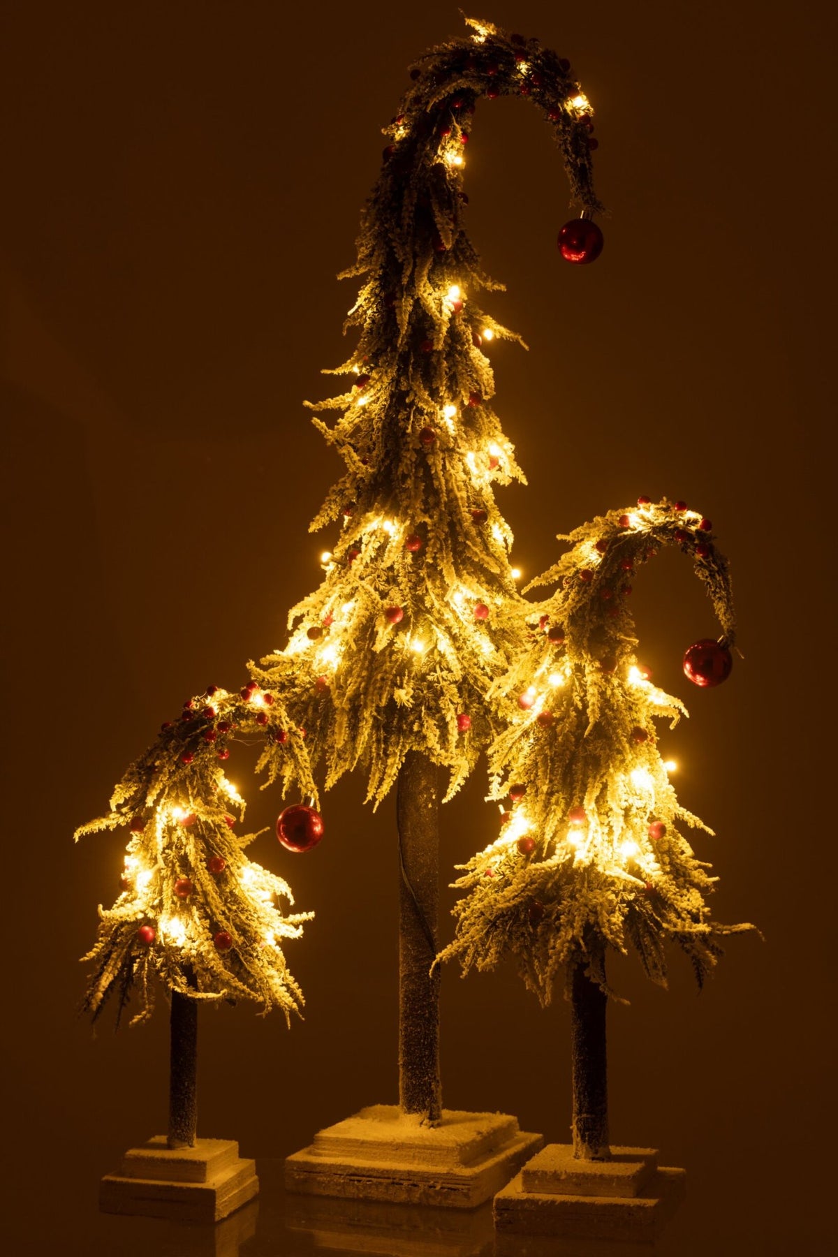 Xmas Tree Hat+Led Artificial Snow Green/Red Large