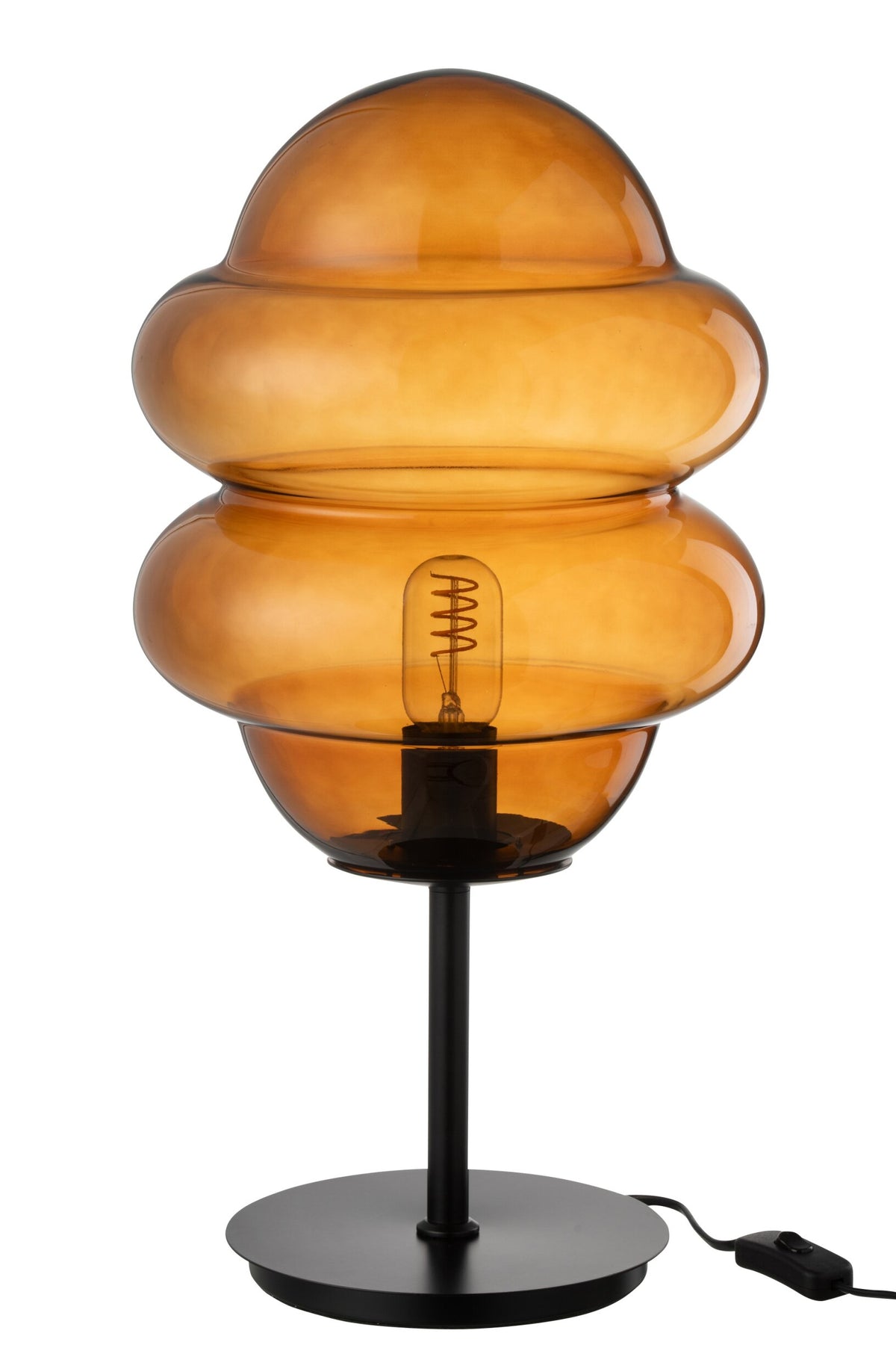 Table lamp honey spoon glass brown