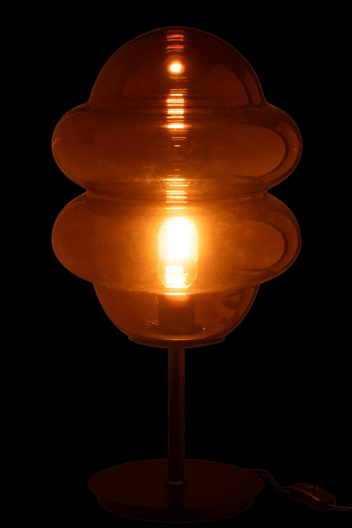 Table lamp honey spoon glass brown