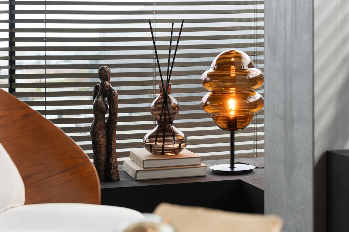 Table lamp honey spoon glass brown