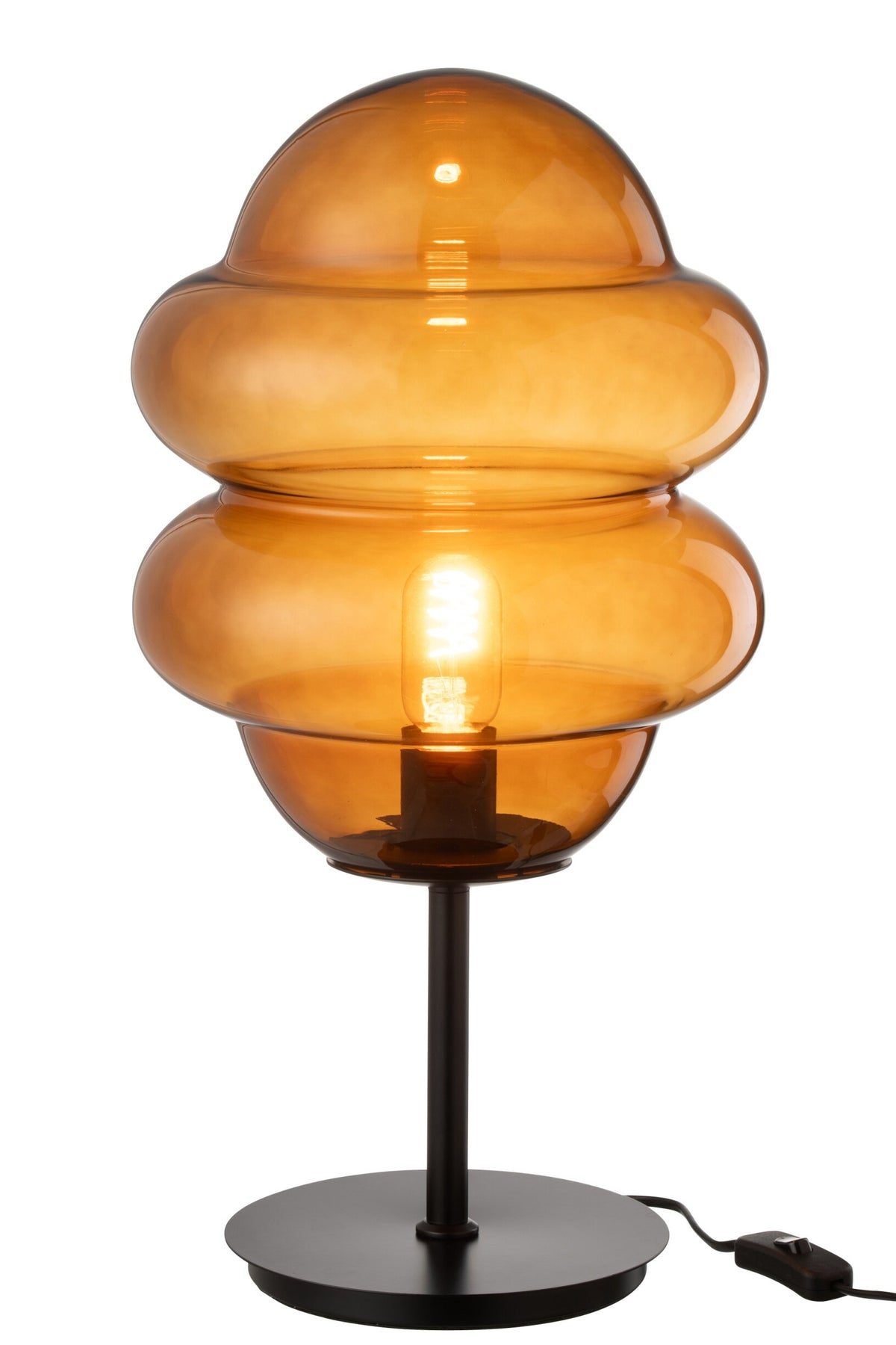 Table lamp honey spoon glass brown
