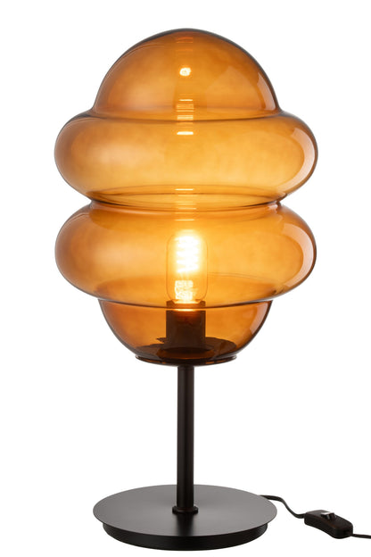 Table lamp honey spoon glass brown