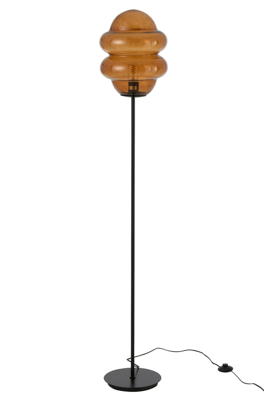 Floor lamp honey spoon glass brown