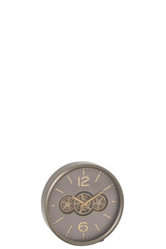 Clock Gears MDF Grey/Gold Small