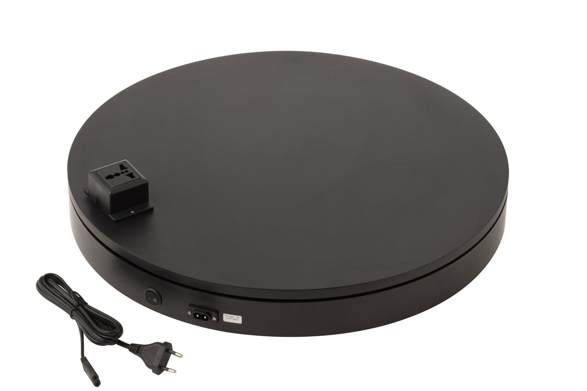 Draaiend voet rond met fitting 100 kg kunststof zwart medium