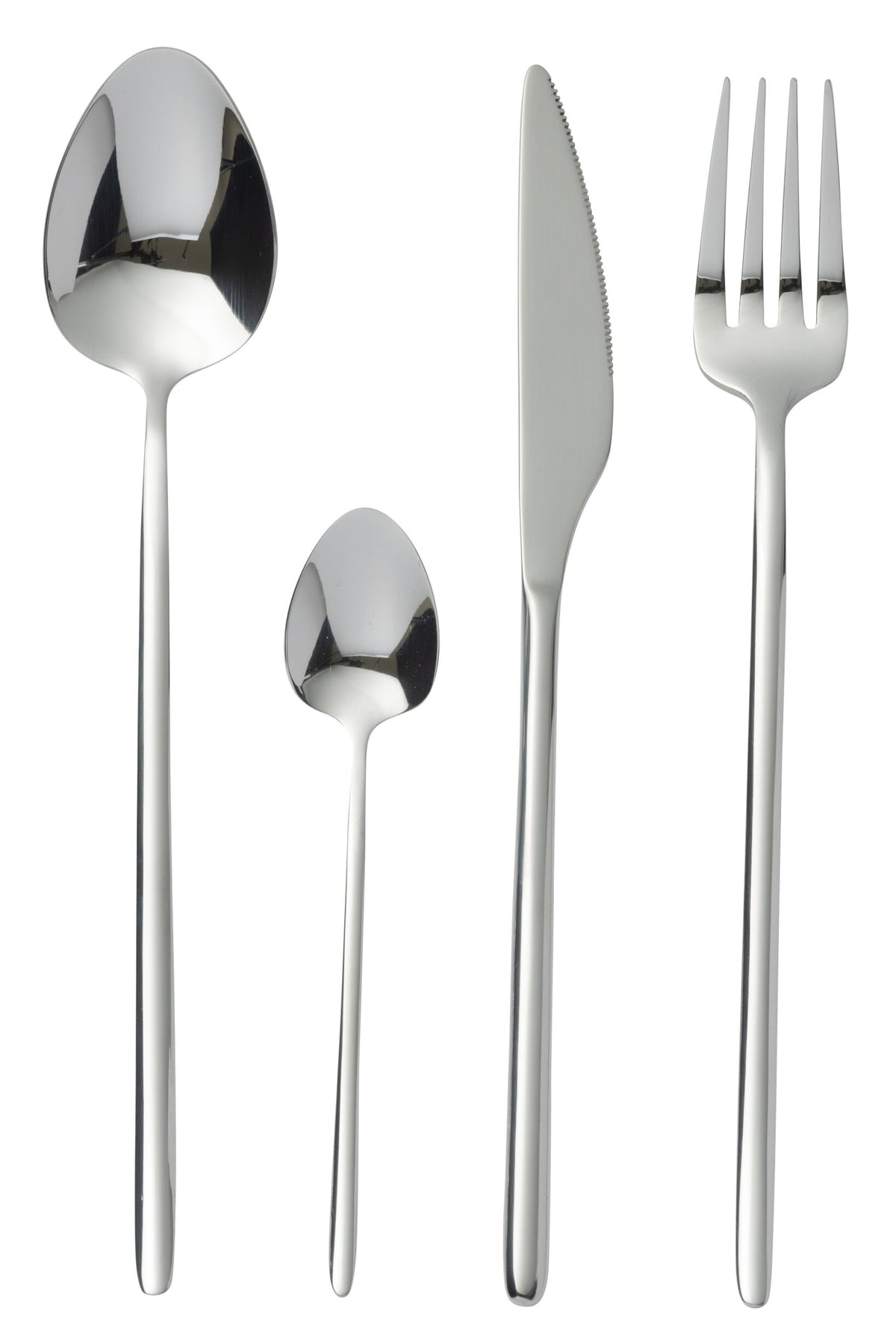 Cutlery box C 24 pieces stainless steel shiny silver