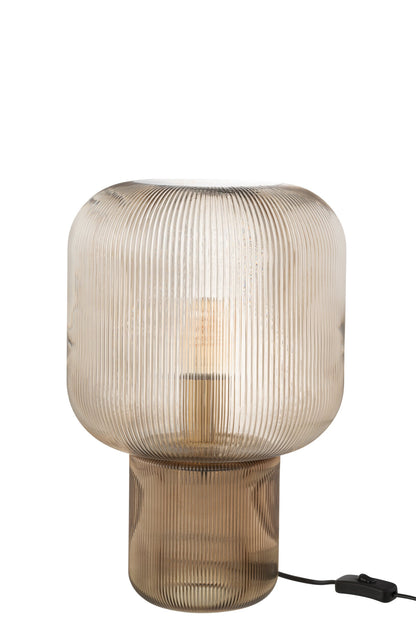 Table lamp glass brown