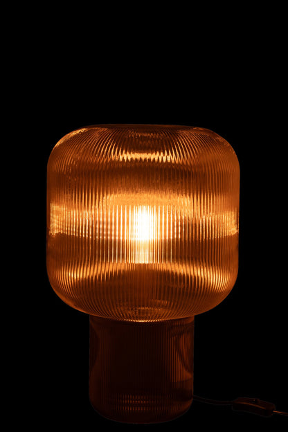 Table lamp glass brown