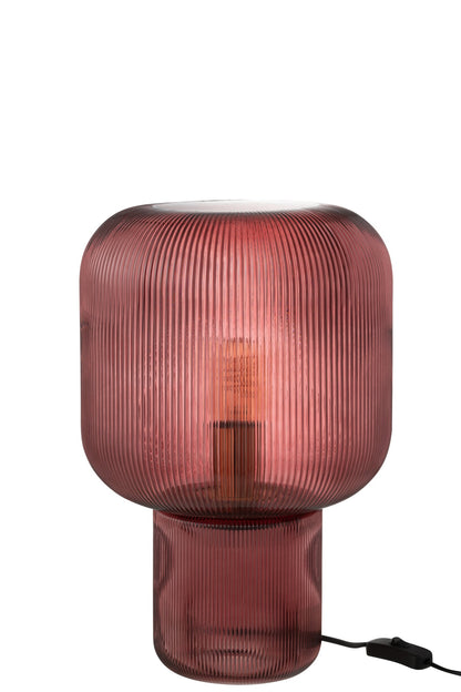 Table lamp red glass