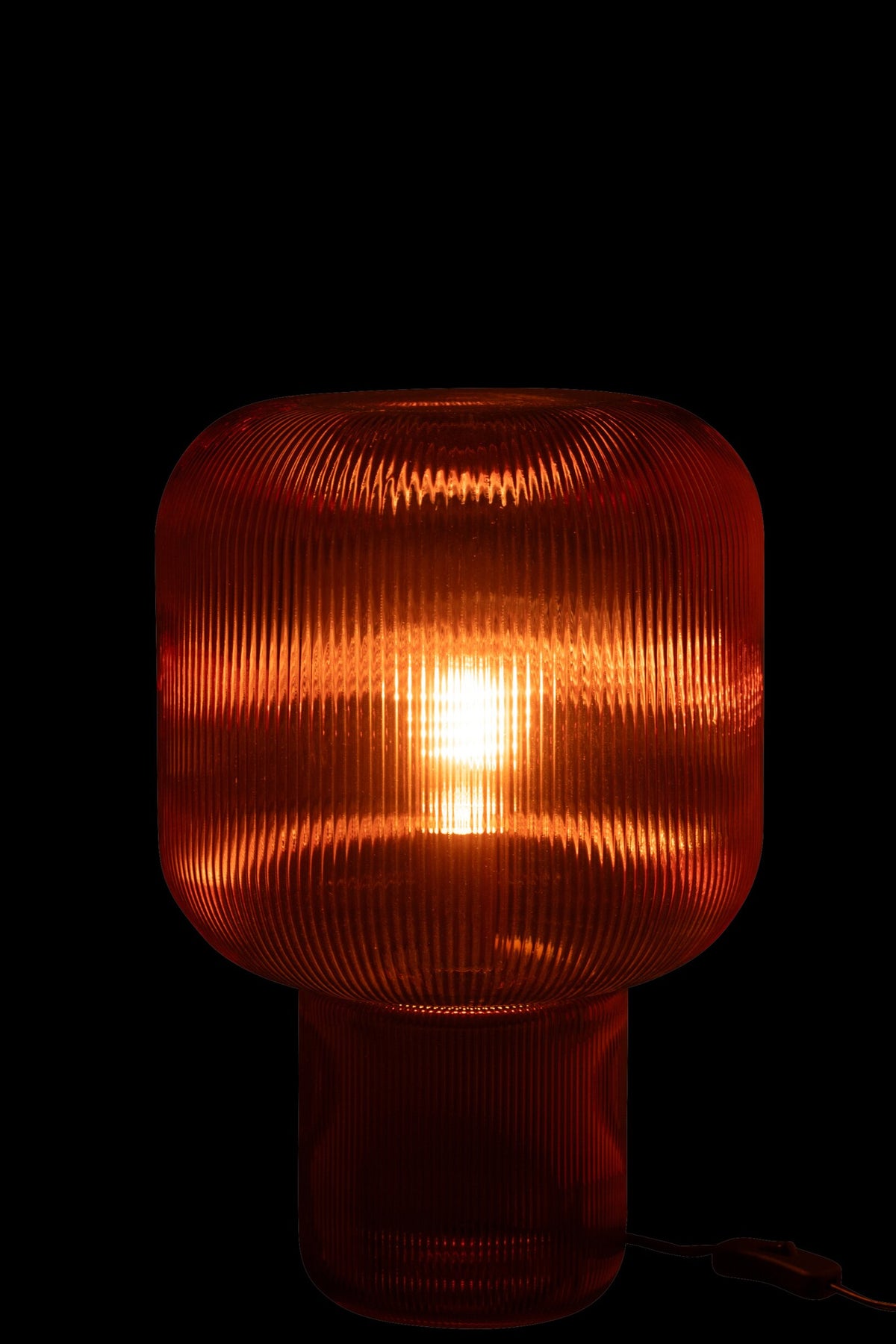 Table lamp red glass