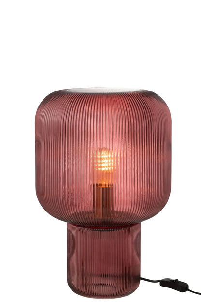 Table lamp red glass