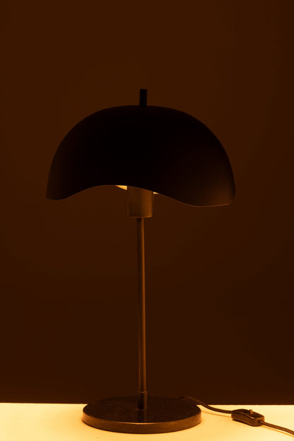 Table lamp metal/marble black