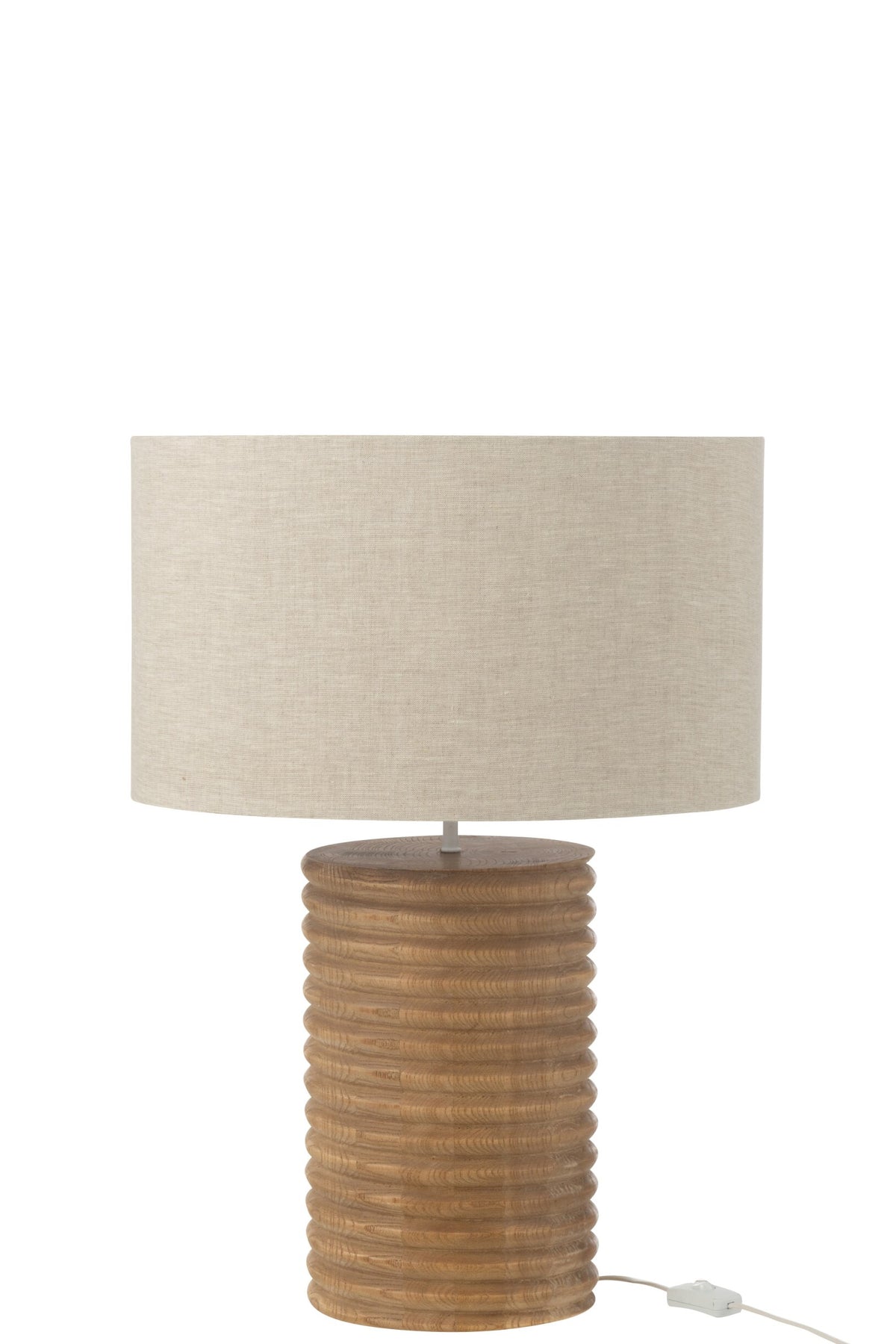 Lampe de table fil large bois d'ailanthus naturel/gris