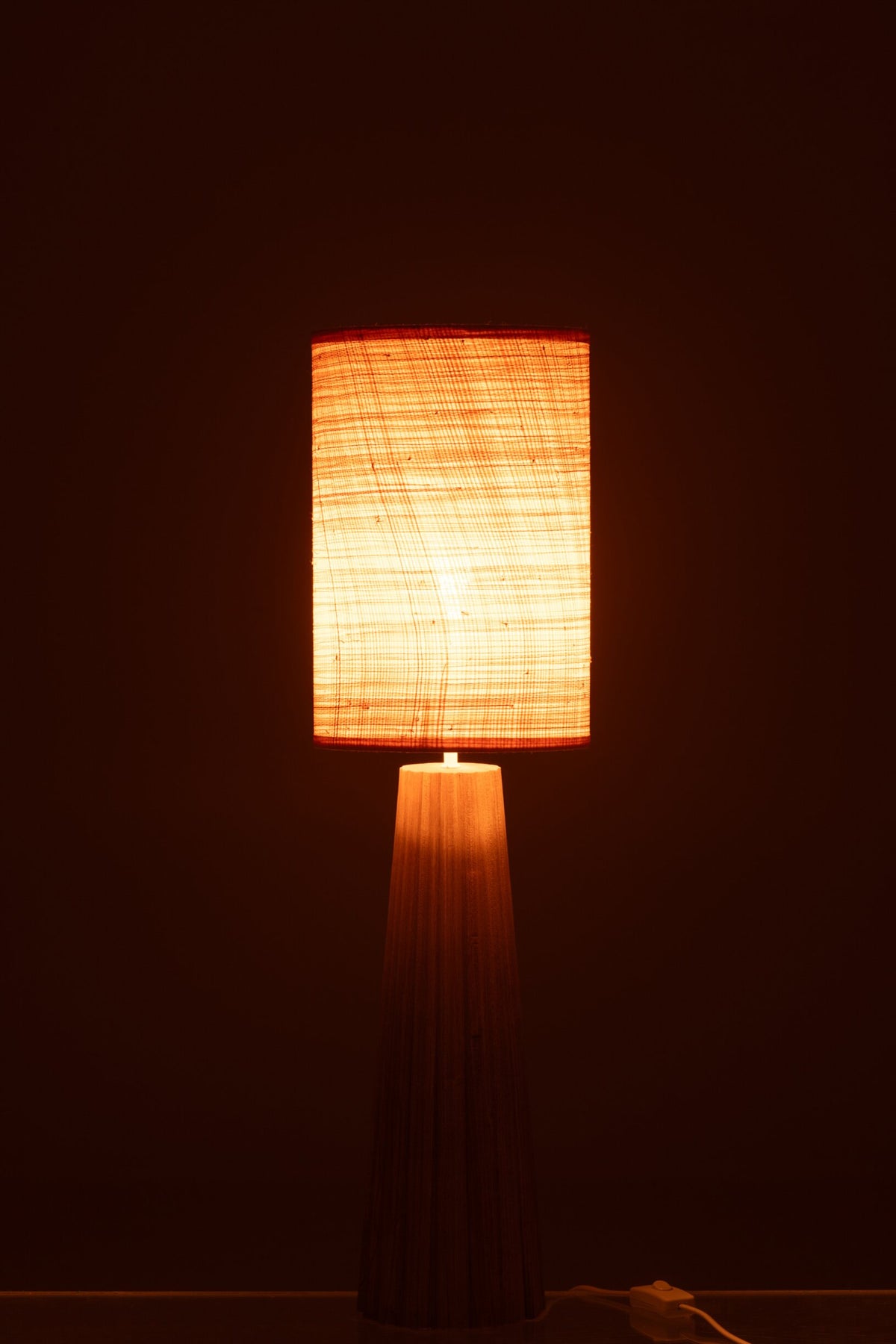 Table lamp umbrella ailanthus natural wood small