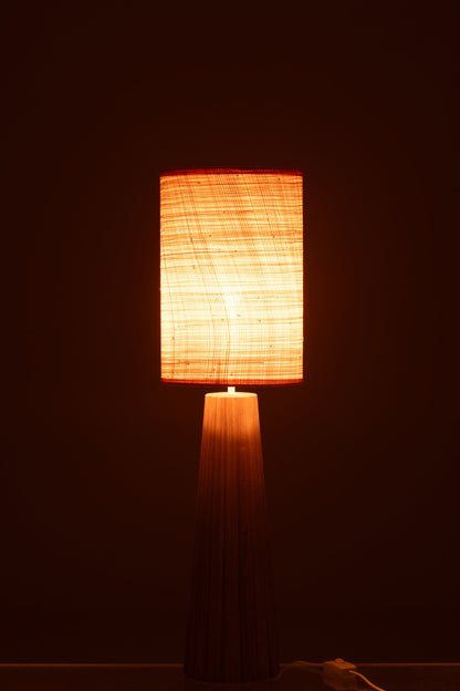 Table lamp umbrella ailanthus natural wood small