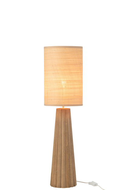 Table lamp umbrella ailanthus natural wood small