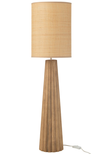 Table lamp umbrella ailanthus natural wood large