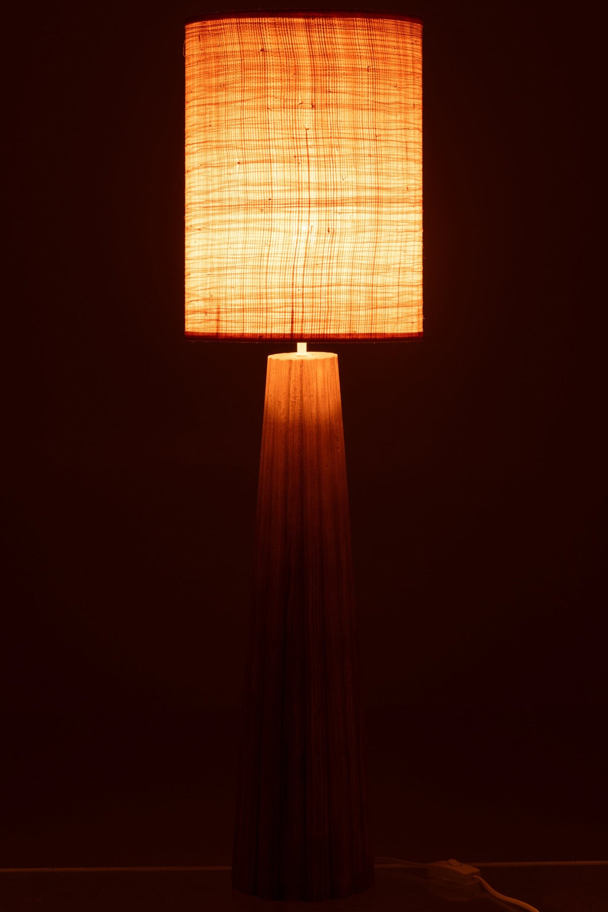 Table lamp umbrella ailanthus natural wood large