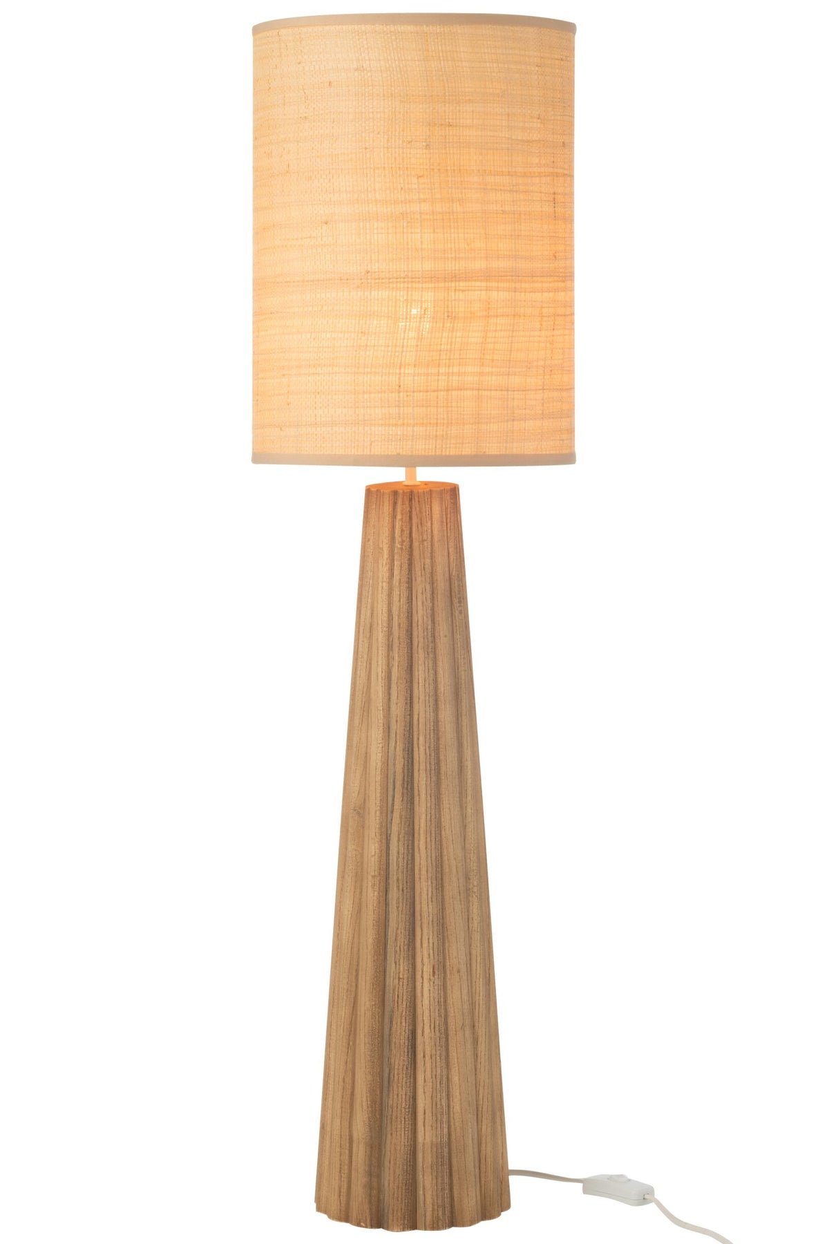 Table lamp umbrella ailanthus natural wood large