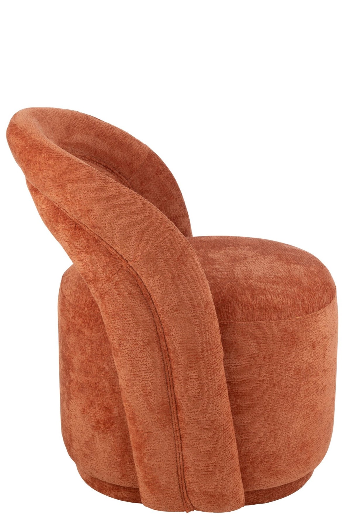 Accent Chair Textile Orange Rust