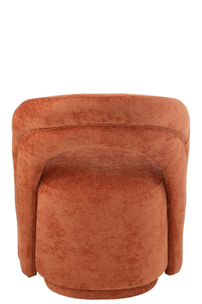 Accent Chair Textile Orange Rust