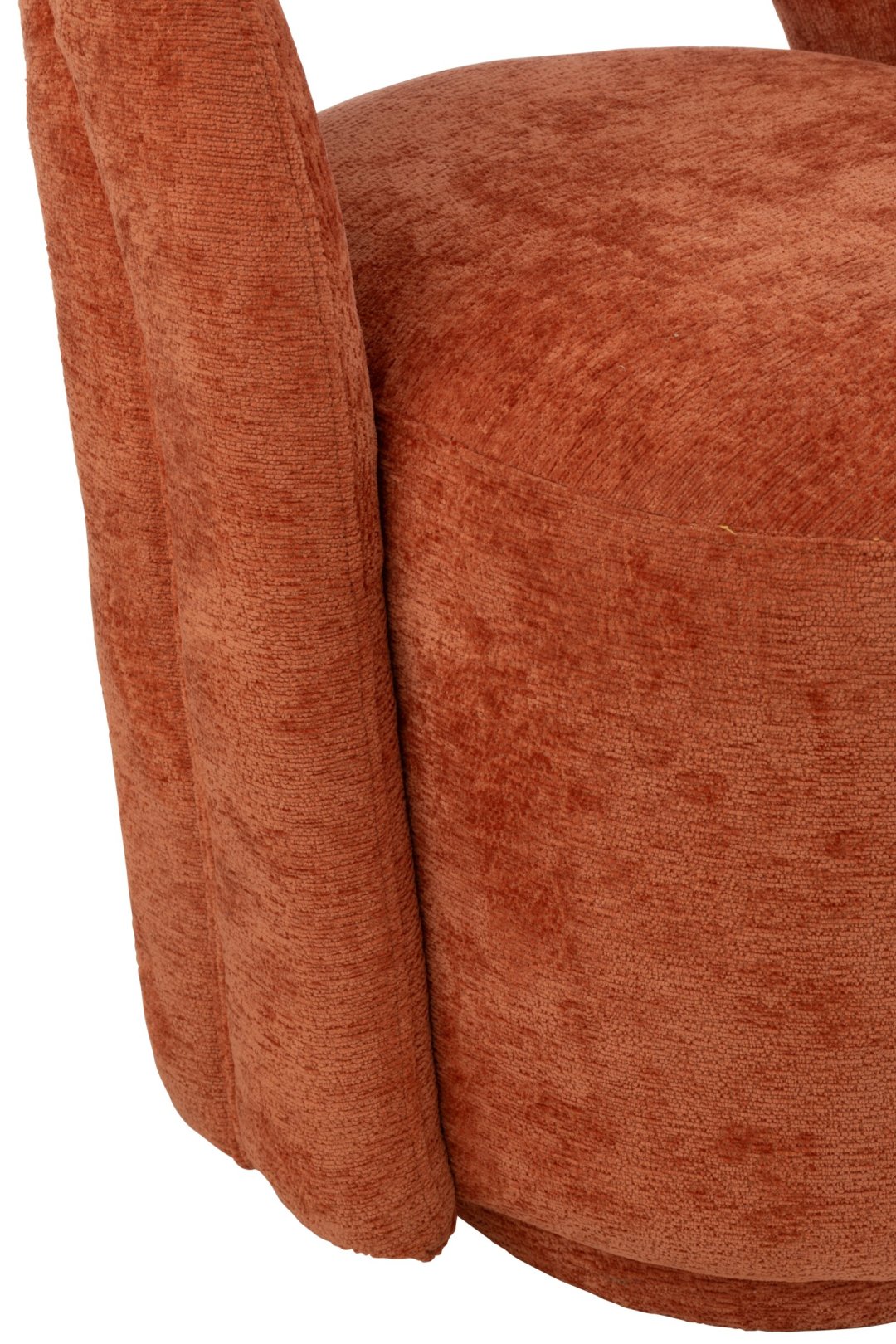 Accent Chair Textile Orange Rust