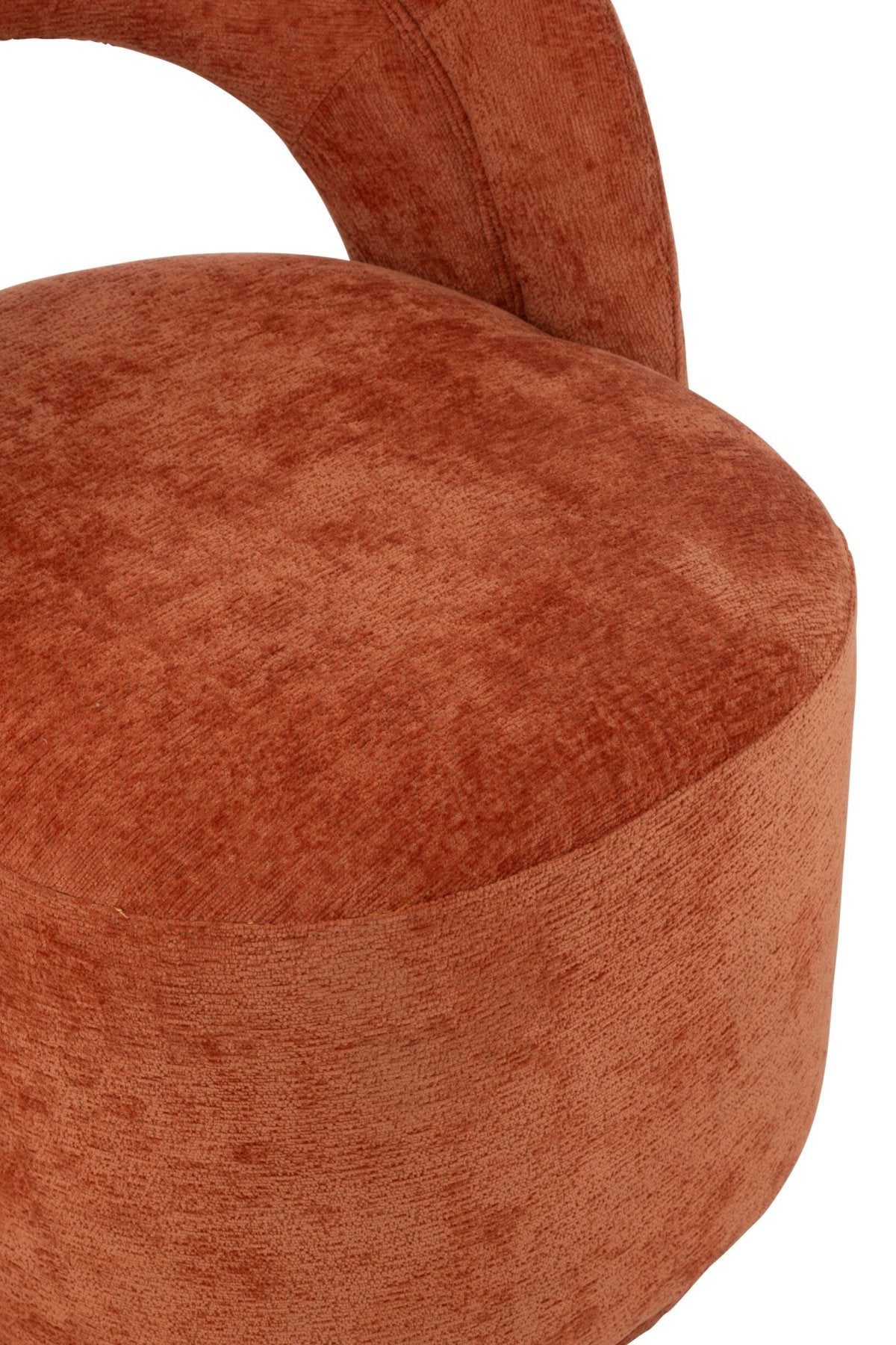 Accent Chair Textile Orange Rust