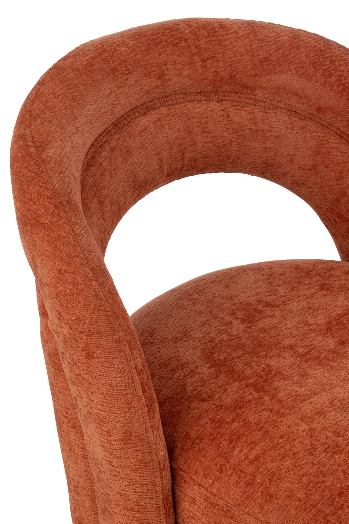 Accent Chair Textile Orange Rust