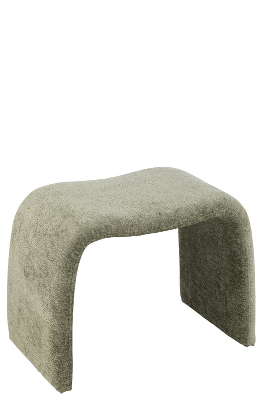 Stool N Shape Textile Mint Green