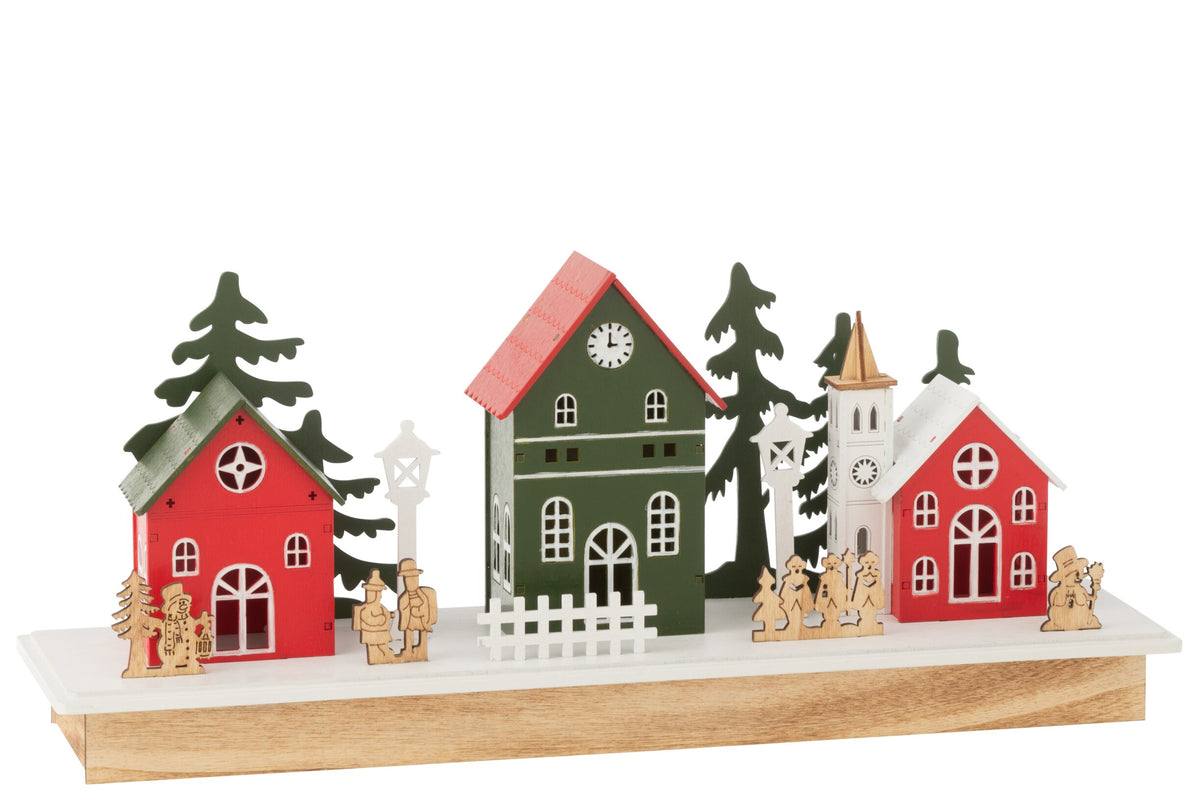 Deco Winter LED Village Wood Mix