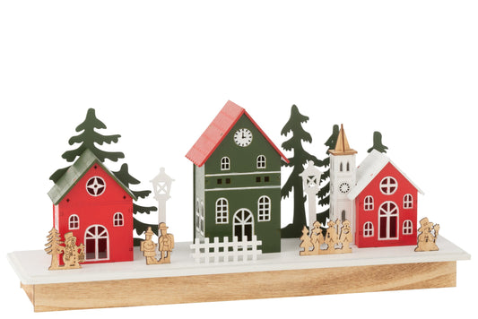 Deco Winter LED Village Wood Mix